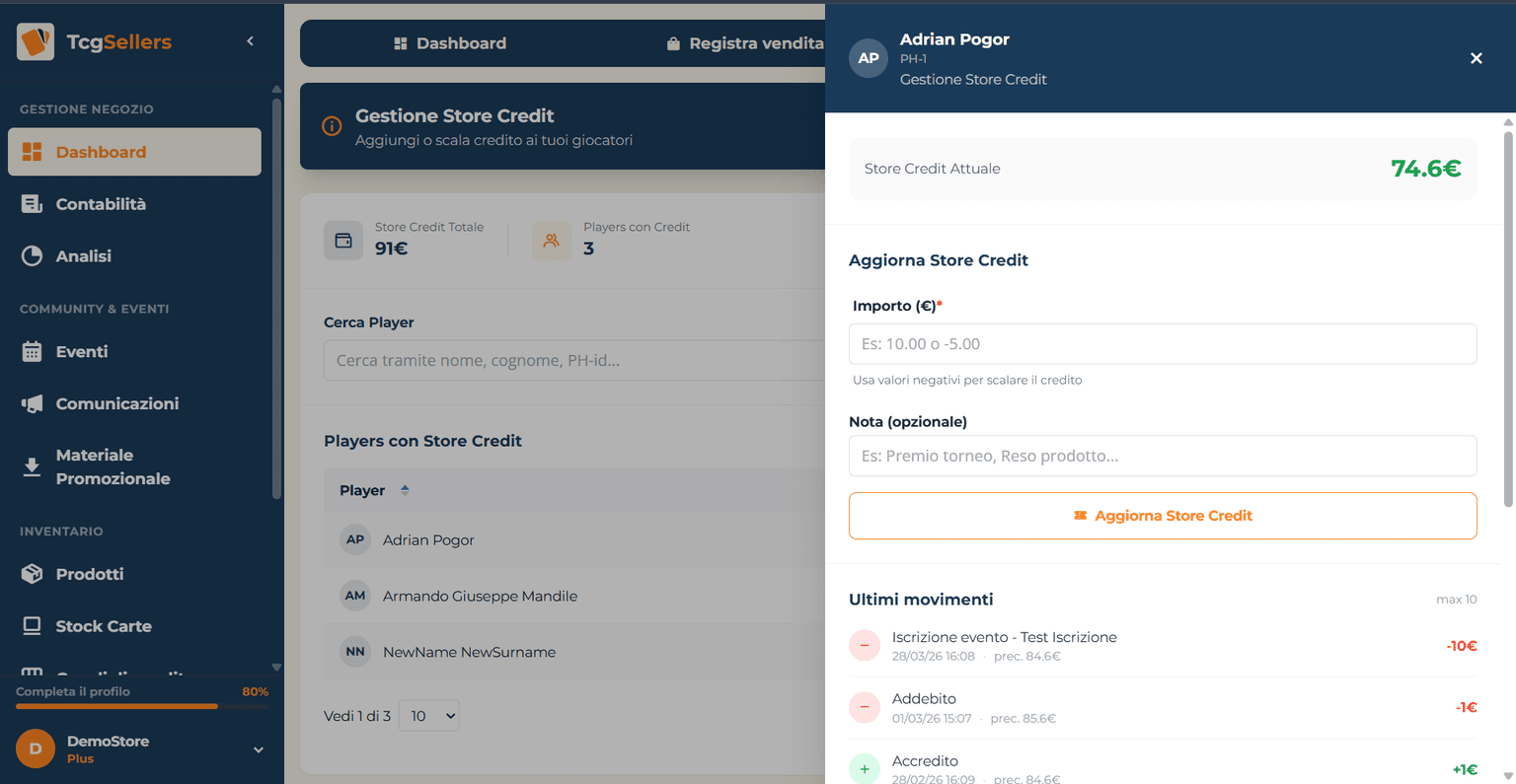Store Credit Digitale